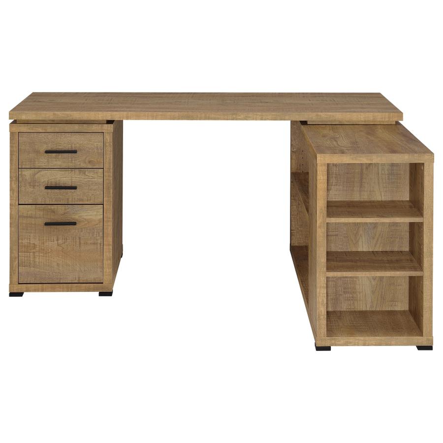 Home & Sleep Outlet - Yvette 60-inch 3-drawer L-Shape Computer Desk Mango