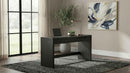 Leandro 2-drawer Home Office Writing Desk Burnished Black