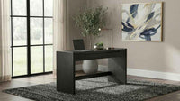 Leandro 2-drawer Home Office Writing Desk Burnished Black