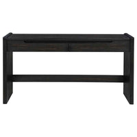 Leandro 2-drawer Home Office Writing Desk Burnished Black