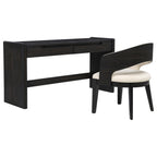 Home & Sleep Outlet - Leandro 2-drawer Home Office Writing Desk Burnished Black