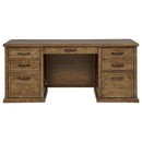 Altidore 68-inch 7-drawer Executive Home Office Desk Distressed Brown