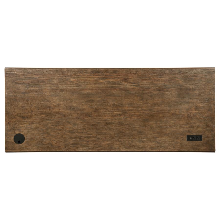 Home & Sleep Outlet - Altidore 68-inch 7-drawer Executive Home Office Desk Distressed Brown