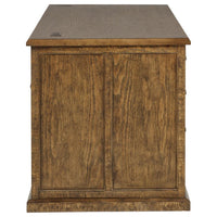 Altidore 68-inch 7-drawer Executive Home Office Desk Distressed Brown