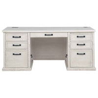 Altidore 68-inch 7-drawer Executive Home Office Desk Distressed White
