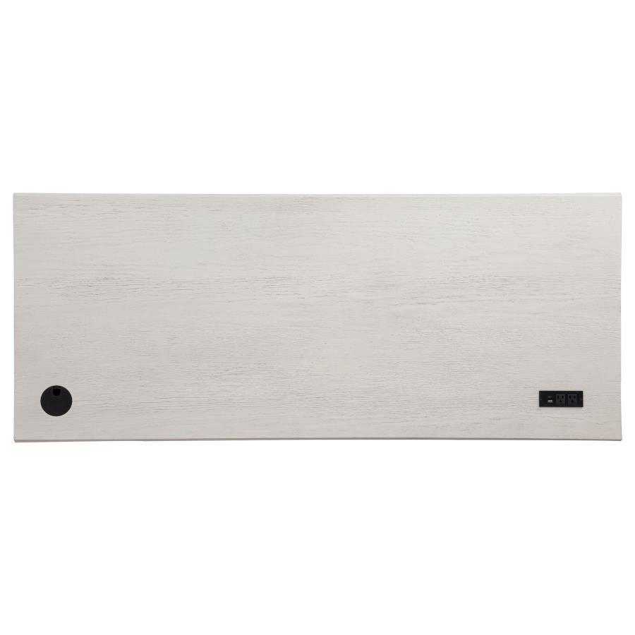 Home & Sleep Outlet - Altidore 68-inch 7-drawer Executive Home Office Desk Distressed White