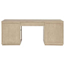 Harkes 75-inch 3-drawer Computer Desk with Adjustable Shelf Light Elm