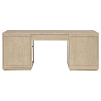 Harkes 75-inch 3-drawer Computer Desk with Adjustable Shelf Light Elm