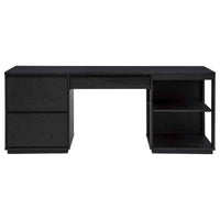 Harkes 75-inch 3-drawer Computer Desk with Adjustable Shelf Coffee Bean