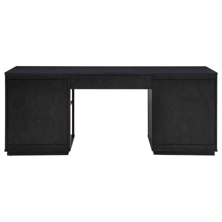 Harkes 75-inch 3-drawer Computer Desk with Adjustable Shelf Coffee Bean