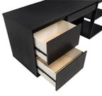 Home & Sleep Outlet - Harkes 75-inch 3-drawer Computer Desk with Adjustable Shelf Coffee Bean