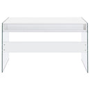 Dobrev 48-inch 2-drawer Writing Desk White High Gloss