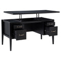 Home & Sleep Outlet - Graham 54-inch 4-drawer Double Pedestal Lift Top Computer Desk Black