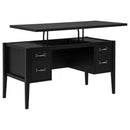 Graham 54-inch 4-drawer Double Pedestal Lift Top Computer Desk Black