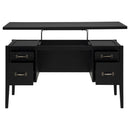 Graham 54-inch 4-drawer Double Pedestal Lift Top Computer Desk Black
