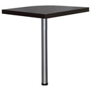 Skylar L-Shape Desk with Mobile File Cabinet Cappuccino
