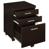 Skylar 3-drawer Home Office Mobile File Cabinet Cappuccino