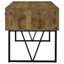 Analiese 63-inch 4-drawer Writing Desk Rustic Nutmeg