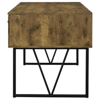 Analiese 63-inch 4-drawer Writing Desk Rustic Nutmeg