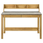 Home & Sleep Outlet - Besler 47-inch SmartTop Writing Desk with Shelf Cement and Natural