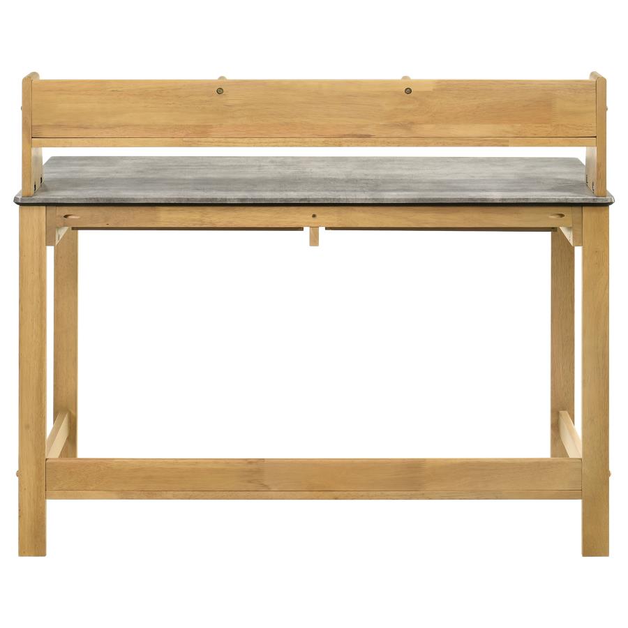 Home & Sleep Outlet - Besler 47-inch SmartTop Writing Desk with Shelf Cement and Natural
