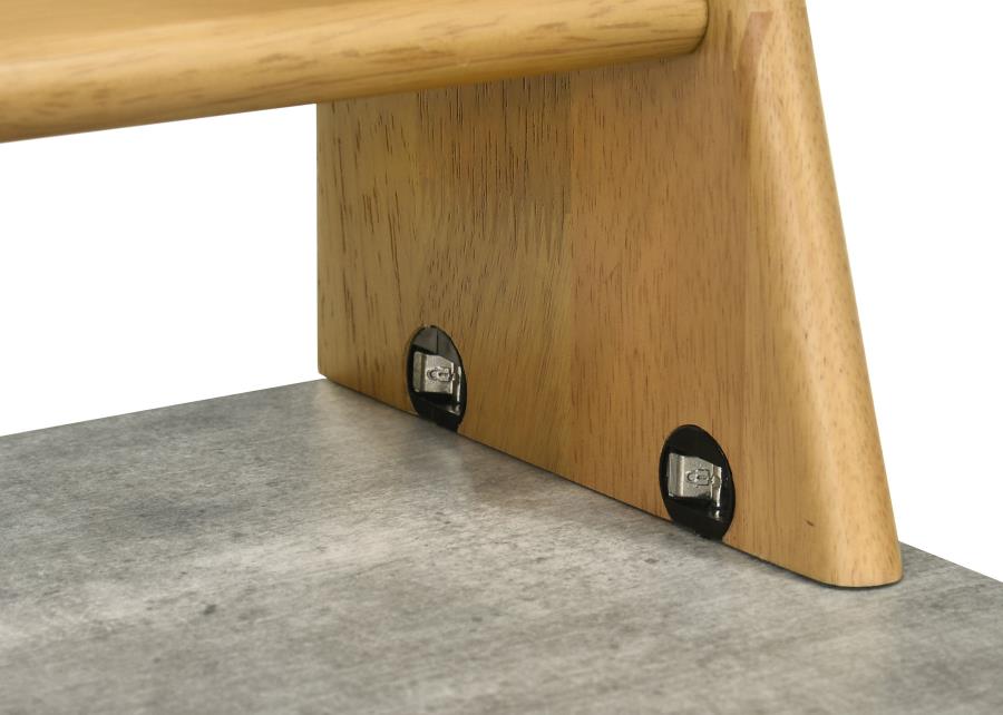 Home & Sleep Outlet - Besler 47-inch SmartTop Writing Desk with Shelf Cement and Natural