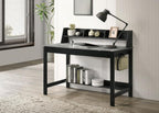Home & Sleep Outlet - Besler 47-inch SmartTop Writing Desk with Shelf Grey Stone and Black