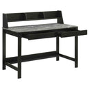 Besler 47-inch SmartTop Writing Desk with Shelf Grey Stone and Black