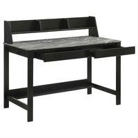Besler 47-inch SmartTop Writing Desk with Shelf Grey Stone and Black