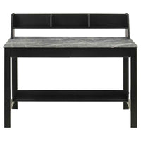 Besler 47-inch SmartTop Writing Desk with Shelf Grey Stone and Black