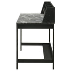 Home & Sleep Outlet - Besler 47-inch SmartTop Writing Desk with Shelf Grey Stone and Black