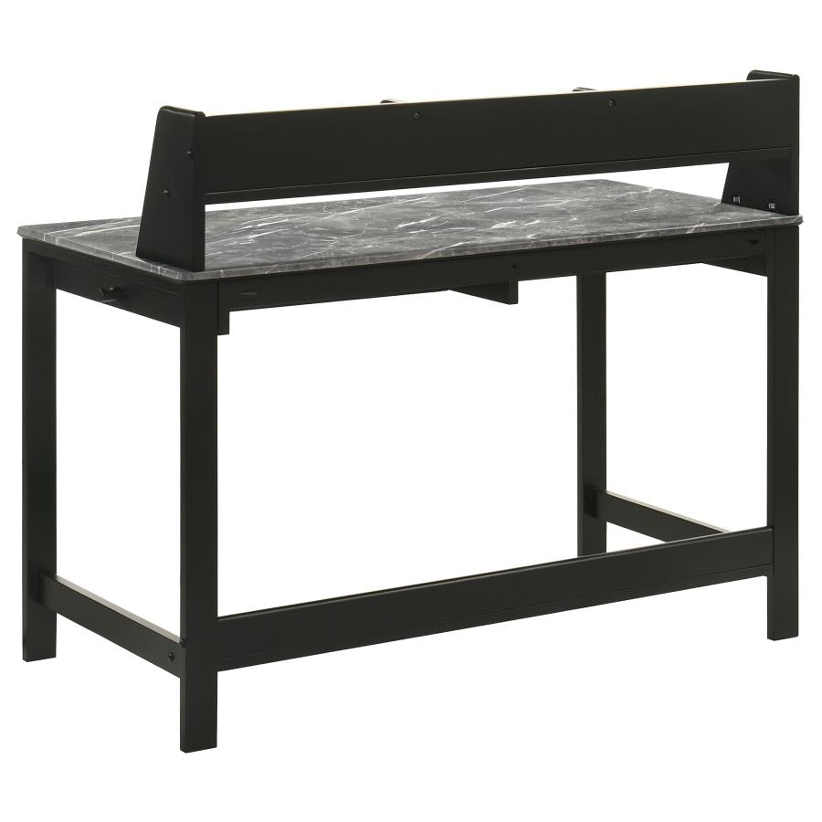 Home & Sleep Outlet - Besler 47-inch SmartTop Writing Desk with Shelf Grey Stone and Black