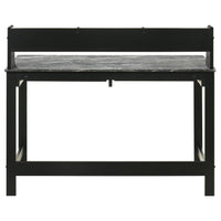 Besler 47-inch SmartTop Writing Desk with Shelf Grey Stone and Black