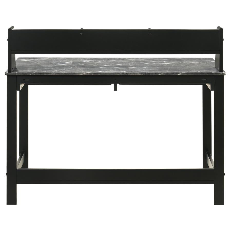 Home & Sleep Outlet - Besler 47-inch SmartTop Writing Desk with Shelf Grey Stone and Black