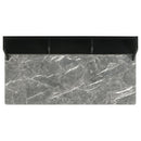 Besler 47-inch SmartTop Writing Desk with Shelf Grey Stone and Black