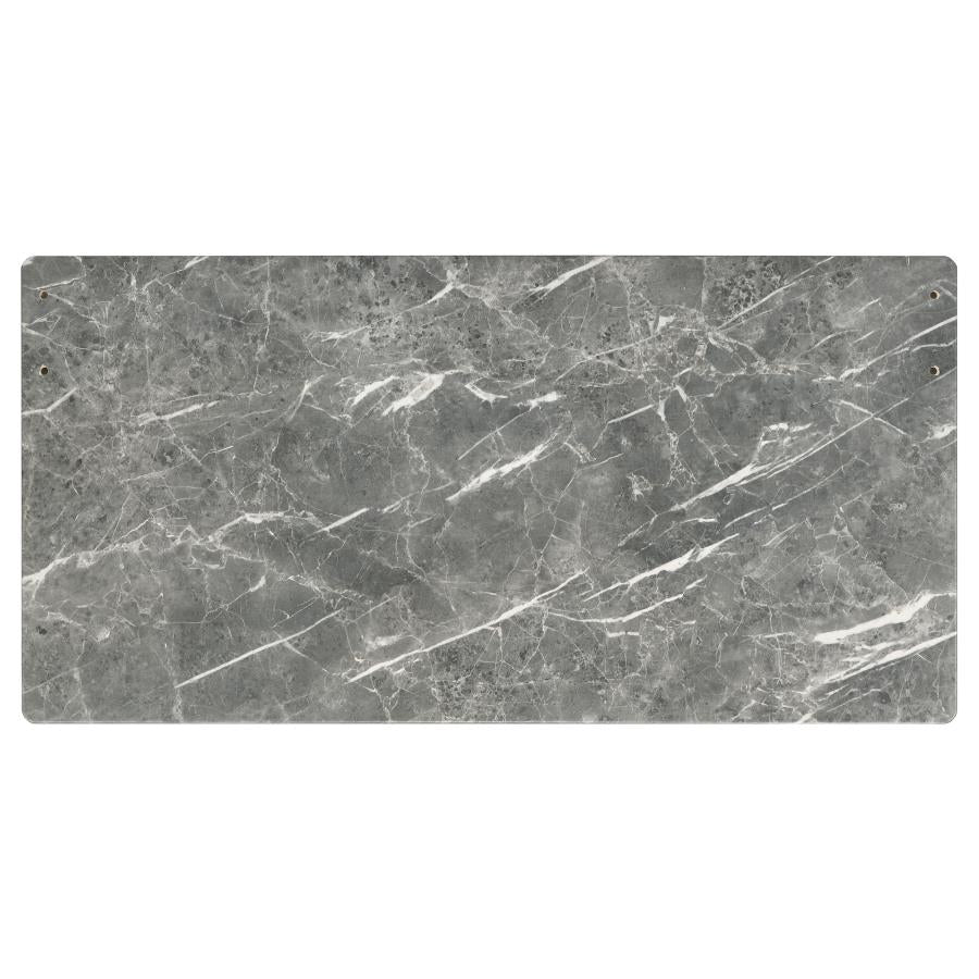 Home & Sleep Outlet - Besler 47-inch SmartTop Writing Desk with Shelf Grey Stone and Black