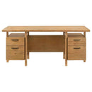 Roldan 69-inch 4-drawer Computer Desk with File Drawer Light Ash
