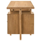 Home & Sleep Outlet - Roldan 69-inch 4-drawer Computer Desk with File Drawer Light Ash