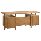 Home & Sleep Outlet - Roldan 69-inch 4-drawer Computer Desk with File Drawer Light Ash