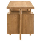 Home & Sleep Outlet - Roldan 69-inch 4-drawer Computer Desk with File Drawer Light Ash