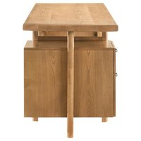 Roldan 69-inch 4-drawer Computer Desk with File Drawer Light Ash