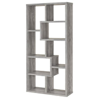 Theo 71-inch 6-shelf Bookshelf Grey Driftwood