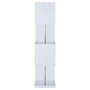 Baxter 67-inch 4-shelf Bookshelf White and Chrome