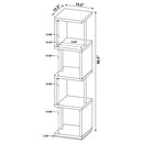 Baxter 67-inch 4-shelf Bookshelf Black and Chrome