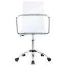 Amaturo Acrylic Adjustable Home Office Desk Chair Clear