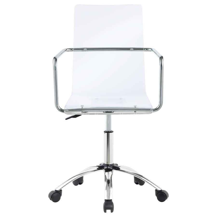 Amaturo Acrylic Adjustable Home Office Desk Chair Clear
