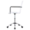 Amaturo Acrylic Adjustable Home Office Desk Chair Clear