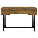 Analiese 2-piece Computer Desk Bookcase Set Rustic Nutmeg