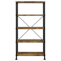 Analiese 2-piece Computer Desk Bookcase Set Rustic Nutmeg