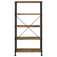 Analiese 2-piece Computer Desk Bookcase Set Rustic Nutmeg
